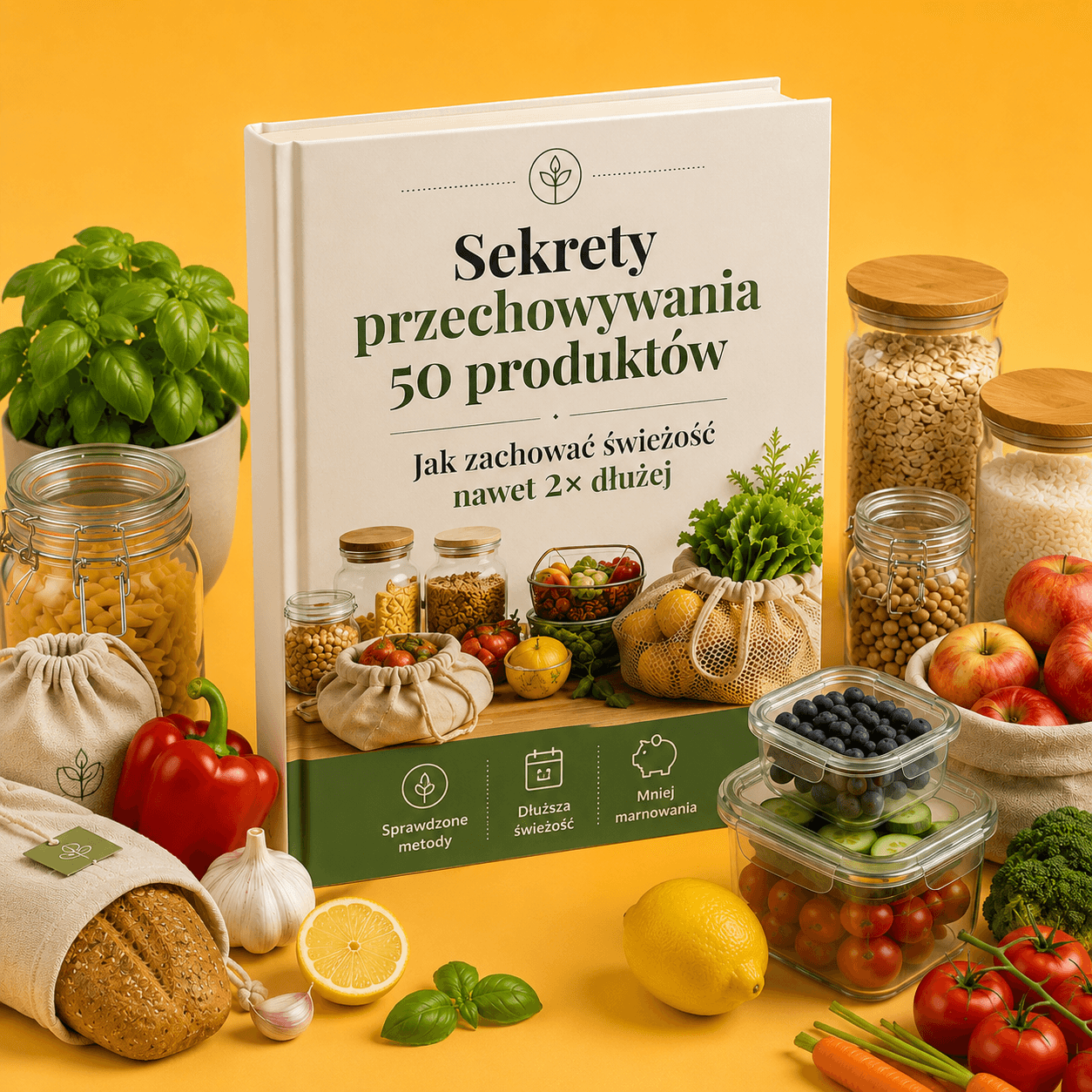 Ebook "Jak przechowywać 50 produktów, żeby zachowały świeżość znacznie dłużej"